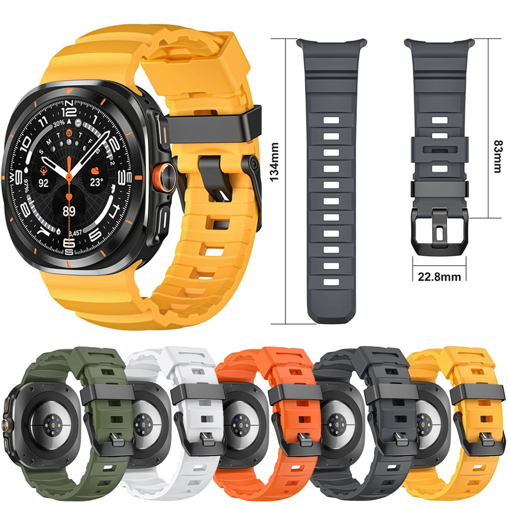 

Trail Silicone Strap for Samsung Galaxy Watch Ultra 47mm Original Official Wristband for 2025 Galaxy Watch 8 Ultra 47mm Bracelet