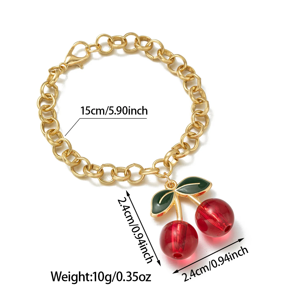 Cherry Car Steering Wheel Strap Pendant, Cute Handle Decor Ornament, Internet-Famous Car Interior Accessory for Girls