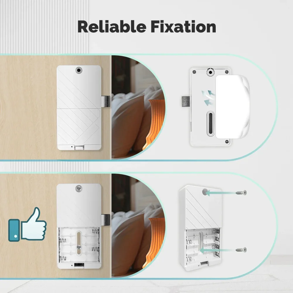 Office Storage Cabinet Lock Keyless Cabinet Drawer Lock Smart Home Control Keyless Entry Binder Stickers Included