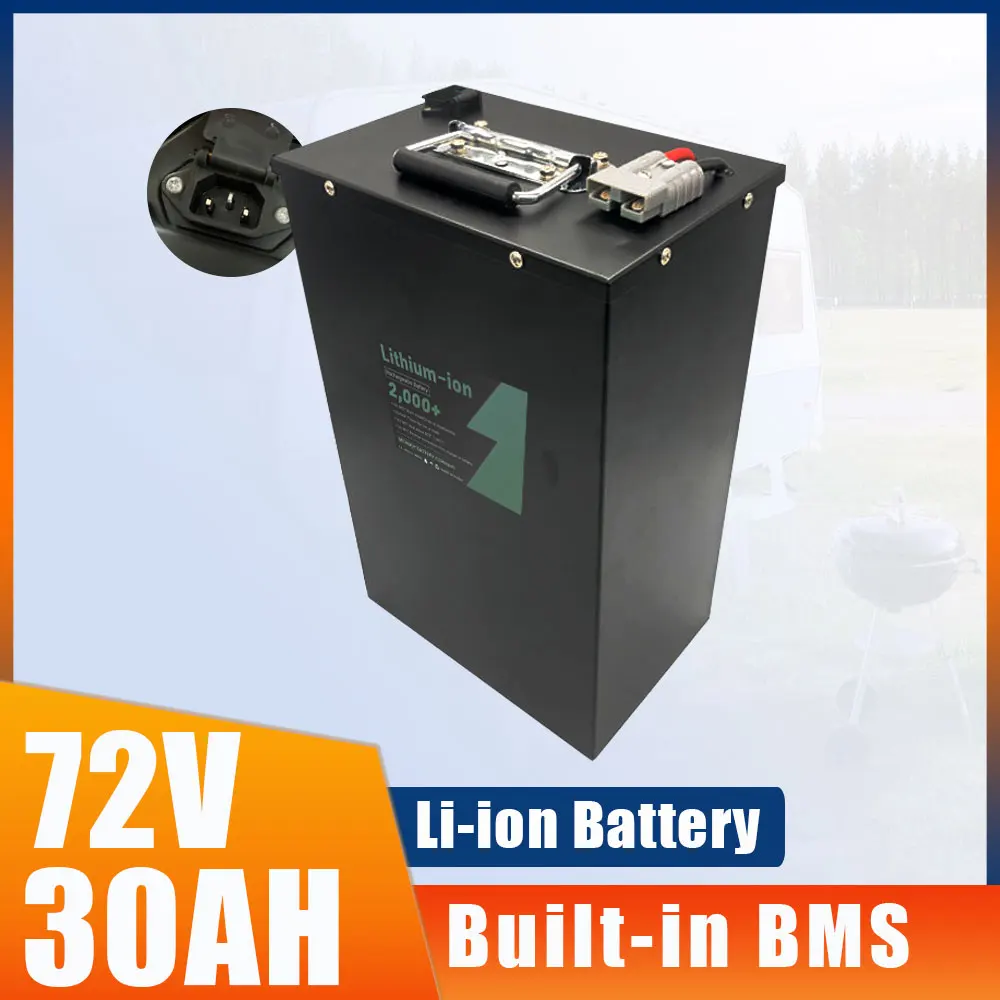 SEENRUY 72V 30AH Li-ion With 30/50A 80A BMS 3000W 5000W Tricycle Electric Lithium Polymer Battery With 5A Charger