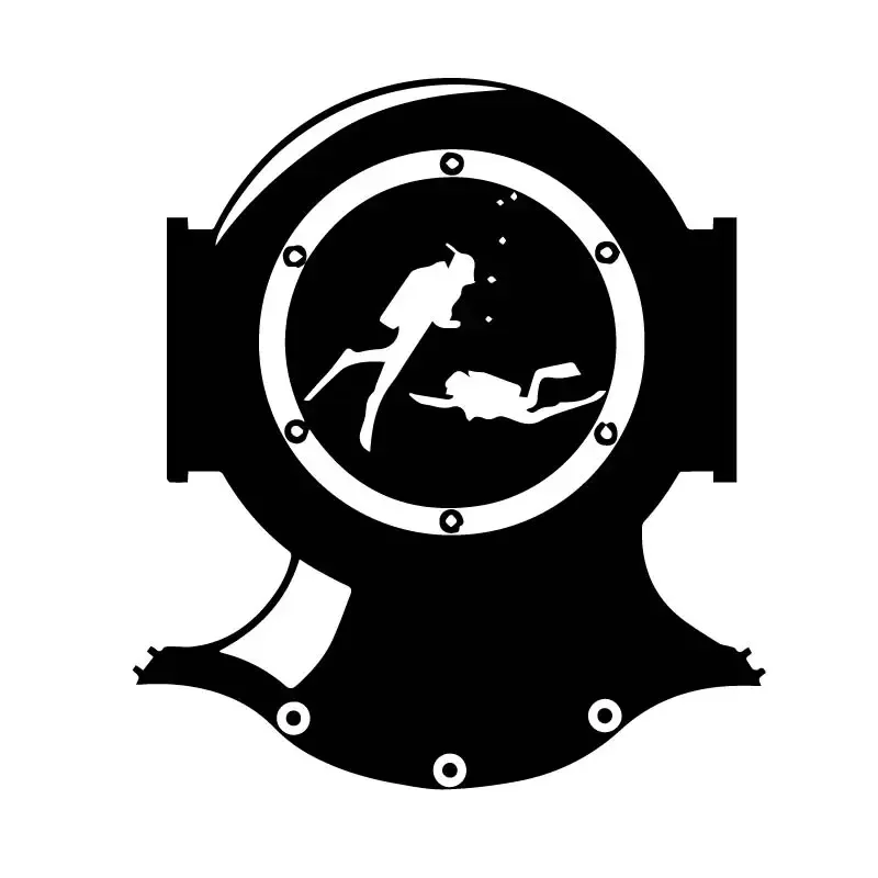 

Brave Underwater Diving Adventure Decals High Quality Car Decoration Personality Pvc Waterproof Decals Black/white, 15cm*17cm