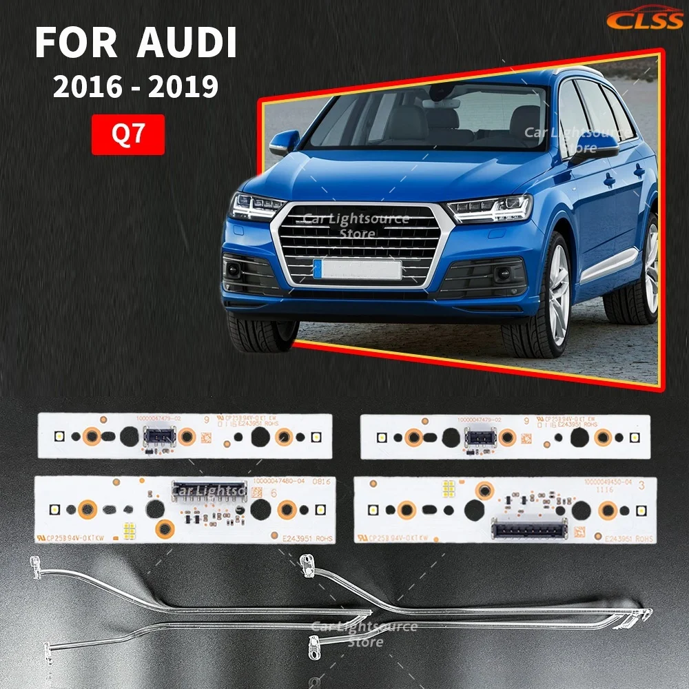 

Светодиодная плата (чип) для дневных ходовых огней (ДХО) фар автомобиля, световодная трубка для Audi Q7 2016-2019