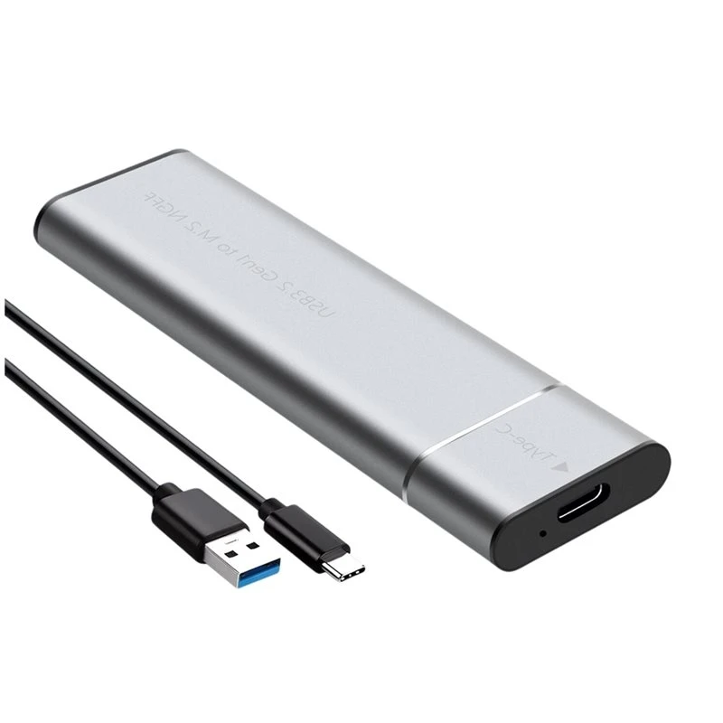 T23C M2 SSD Enclosure SATA NGFF Protocol M.2 Solid State Silver