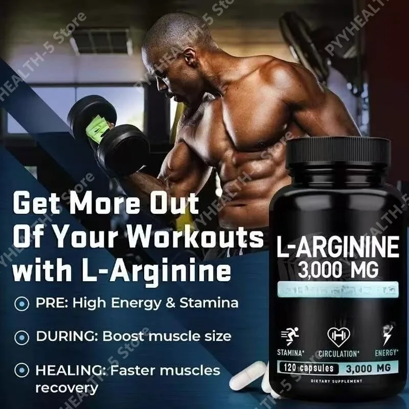 

L-Arginine Supplement Booster | L Arginine Supplement for Men & Women Support Energy, Circulation, Muscle Growth