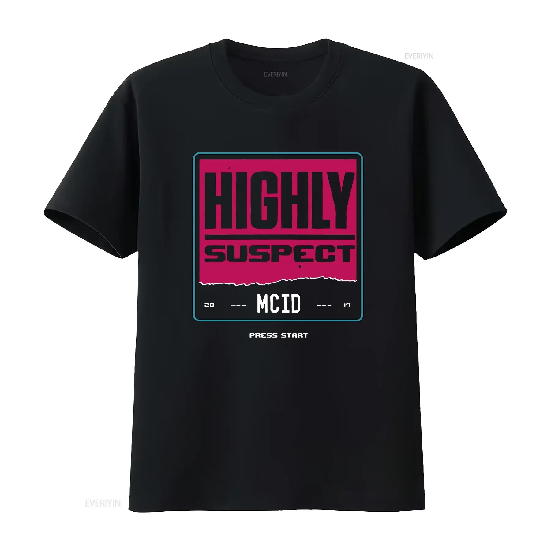 Highly Suspect T Shirt Press Start vintage Washed streetwear fashion Stretched Unisex graphic homme Top For Everyday Wear