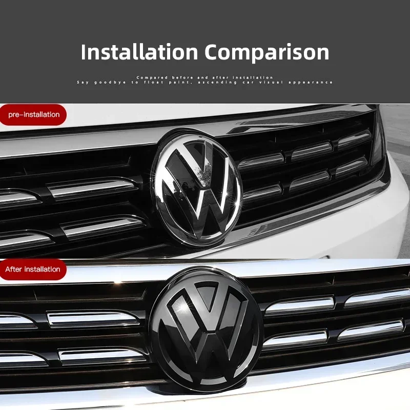Car Logo Front Grille Rear Trunk Decoration Badge Sticker Accessories For VW R Line GTI Atlas Jetta Touareg Variant Golf Polo