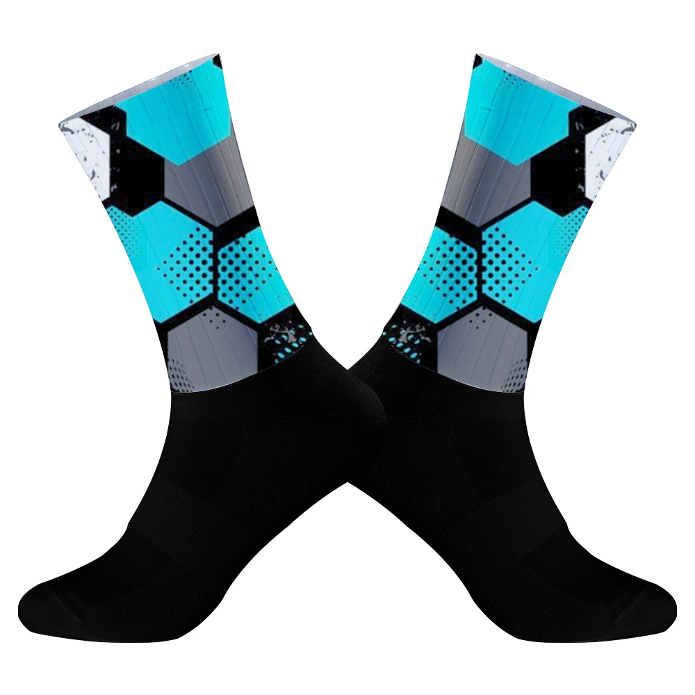 Bike Summer 2024 New Aero Team Cycling Non-slip Breathable Socks Silica Gel Pro Racing Sports Socks Men Women