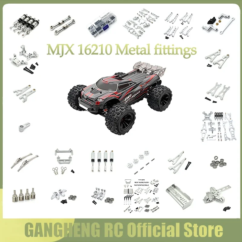 Aluminum Alloy Suspension Arm  Cup Set Upgrade Metal Parts Accessories for Mjx Hyper 1/16 Go  RC Car 16207 16208 16209 H16 H16BM