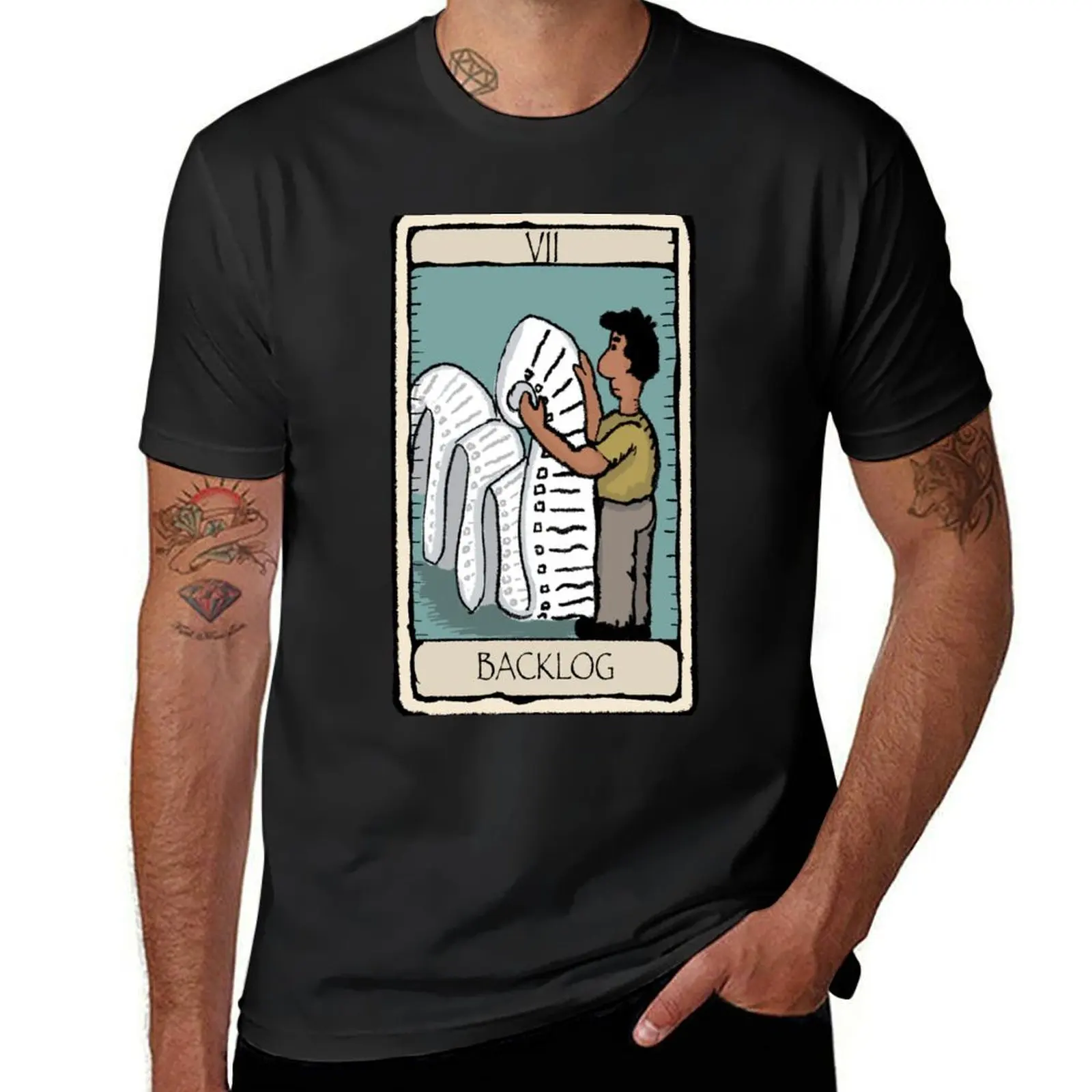 

Office Tarot - Series 2 - Agile - Backlog T-Shirt hippie clothes blacks quick drying blanks mens funny t shirts