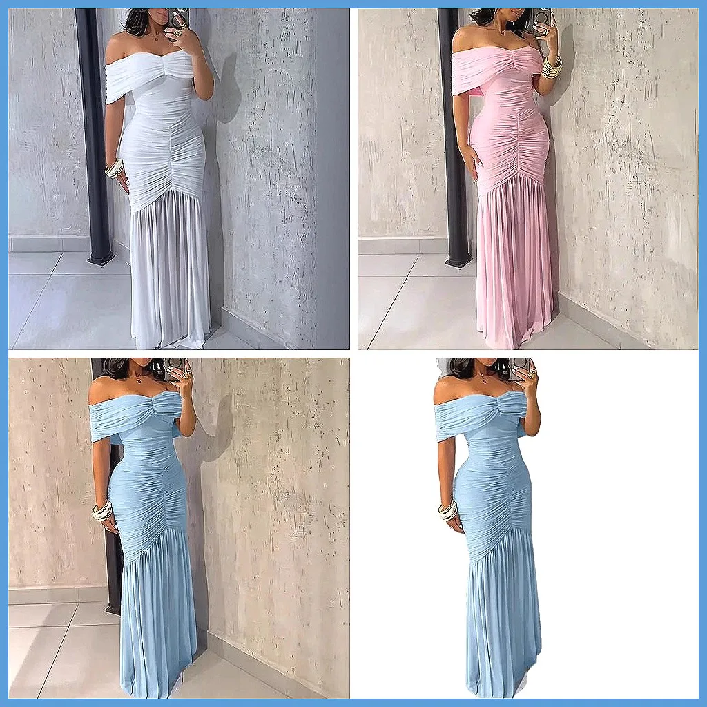 

Elegant One Shoulder Mermaid Dress for Women, 2025 Autumn Slim Fit Waist Party & Evening Gown (Characters: 78)