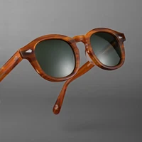 Gafas de sol polarizadas para hombres y mujeres, gafas de sol estilo Johnny Depp Lemtosh, montura de acetato redonda Retro, lentes UV400