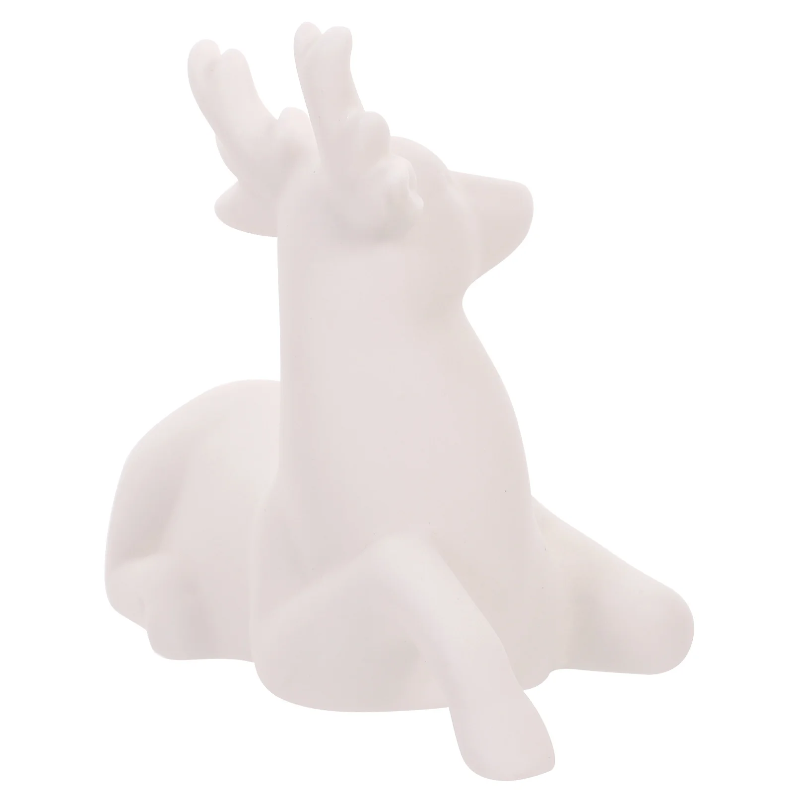 

Figurine Christmas Ornament Deer Statue White Ceramic Animal Statues Decoration