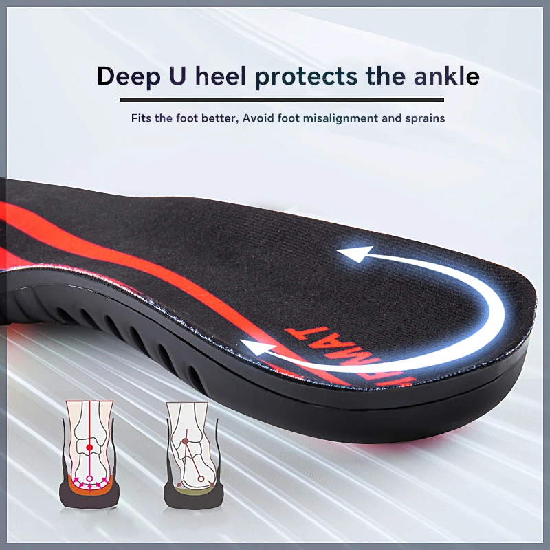 1 Paar orthopädische Einlegesohle zur Fußgewölbeunterstützung, 220 + lbs, robuste Stützvertreter, Druck, sportliche Laufeinlegesohle für Arbeitsstiefel – Detail 6