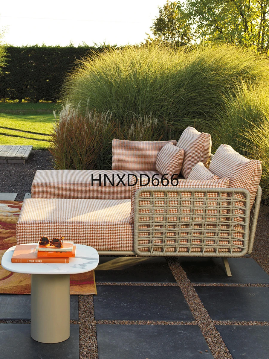 Outdoor open-air balcony rain-proof and sun-proof sofa