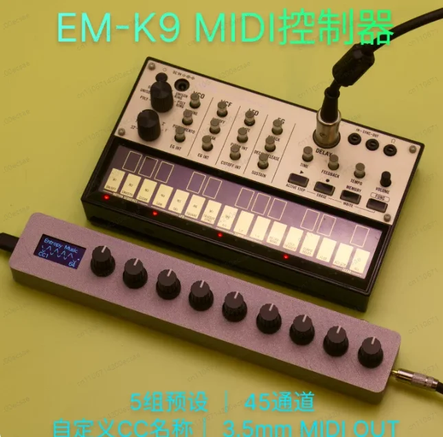 EM-K9 Knob MIDI Controller – Digital Display, Host Mapping, Synthesizer Control