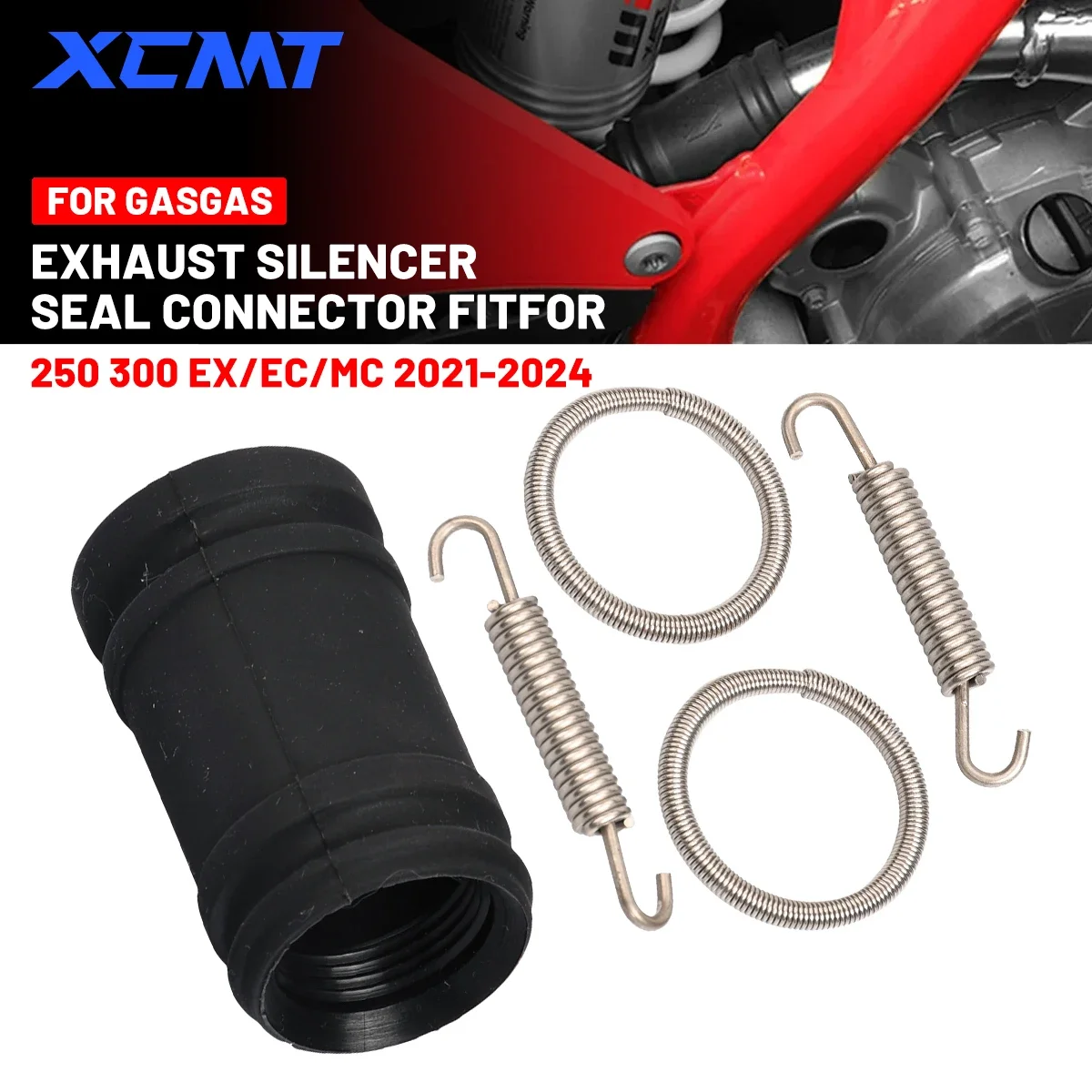 For 2024 GasGas 250 300 EX EC MC EX250 EX350 EC250 EC350 MC250 MC350 Exhaust Silencer Tailpipe Seal Gasket Sleeve Hose Spring