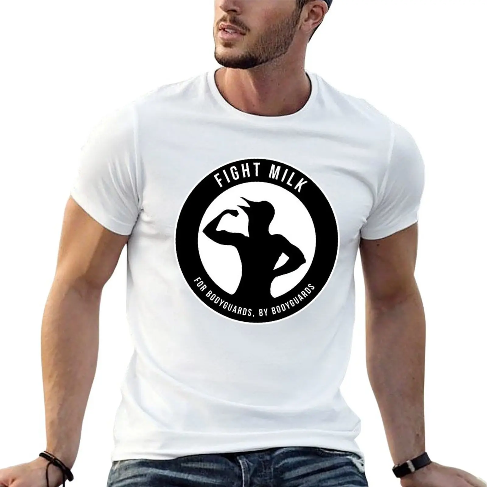 

Fight Milk T-Shirt black cotton t-shirt plain for man package man tshirt anime tshirt T-Shirt
