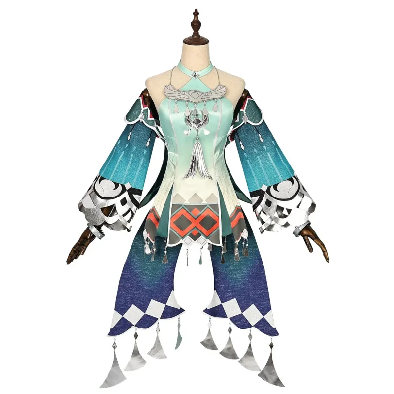 2025 genshin impacto lan yan anime cosplay traje peruca pele headwear brincos vestido liyue primavera tecido festa de halloween meninas setc