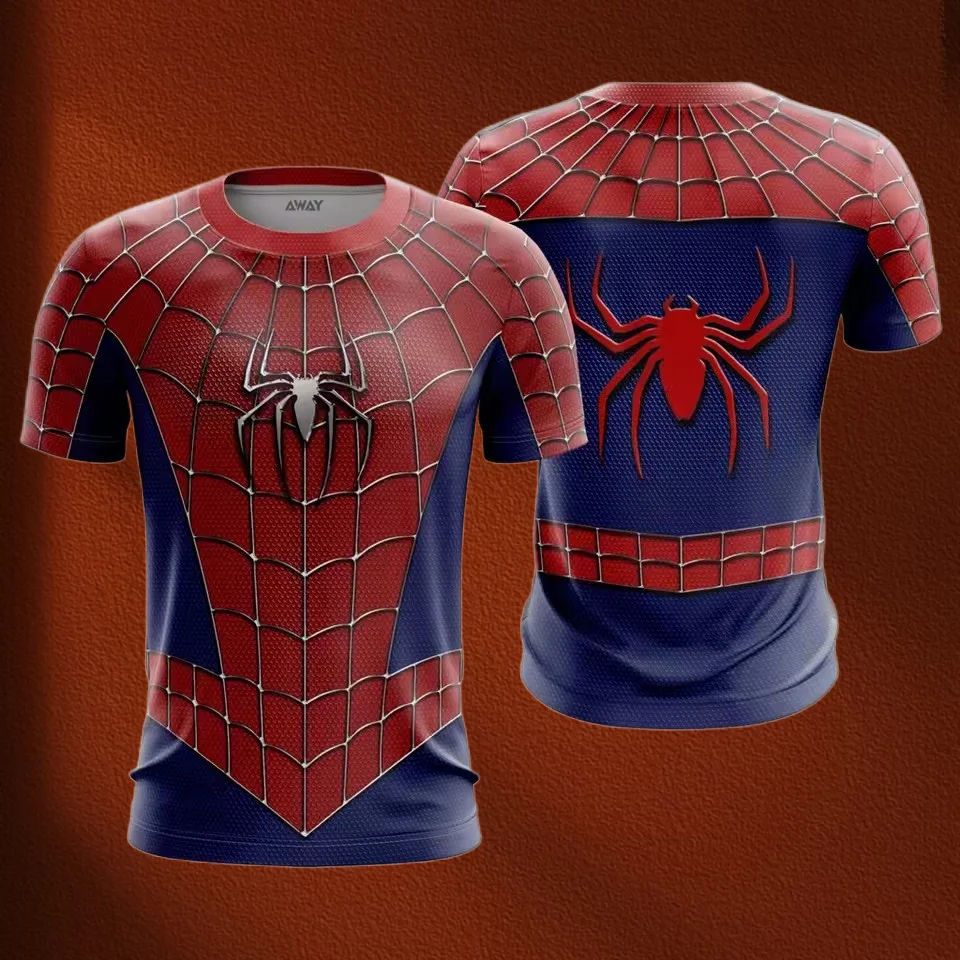 

Harajuku Casual Prank Men's Shirt 3D Digital Print Street Fashion Trend Spider Series Summer Quick Drying Short Sleeved T-shirt