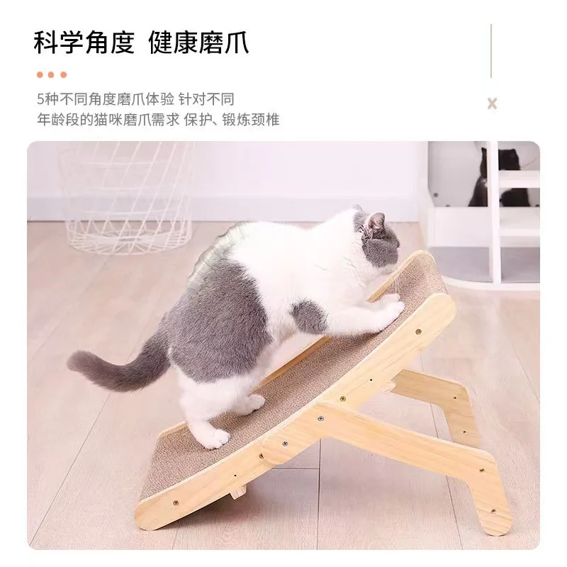 Wood Anti Cat Scratcher Cat Scratch Board Bed 3 In 1 Pad Vertical Pet Cat Toys Grinding Nail Scraper Mat Training Grinding Claw