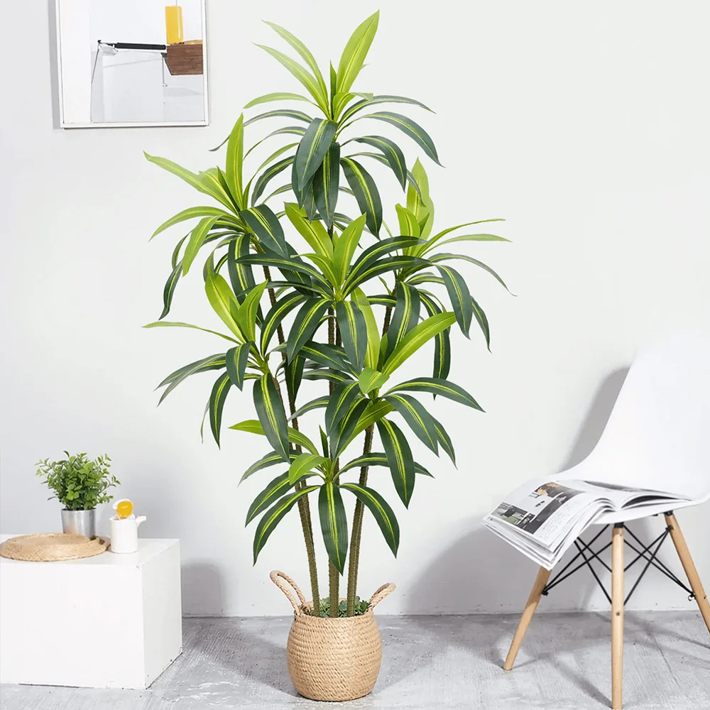 

Large Artificial Brazil Wood Potted Plant Indoor Fake Tree Decor for Clothing Store