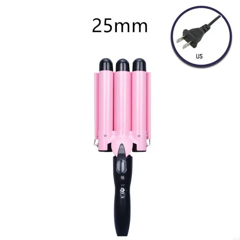 D0AB 20/22/25/28/32mm Curling Iron 3 Barrels Hair Curler Large Fast Heating Styling Tool for Salon Home Use