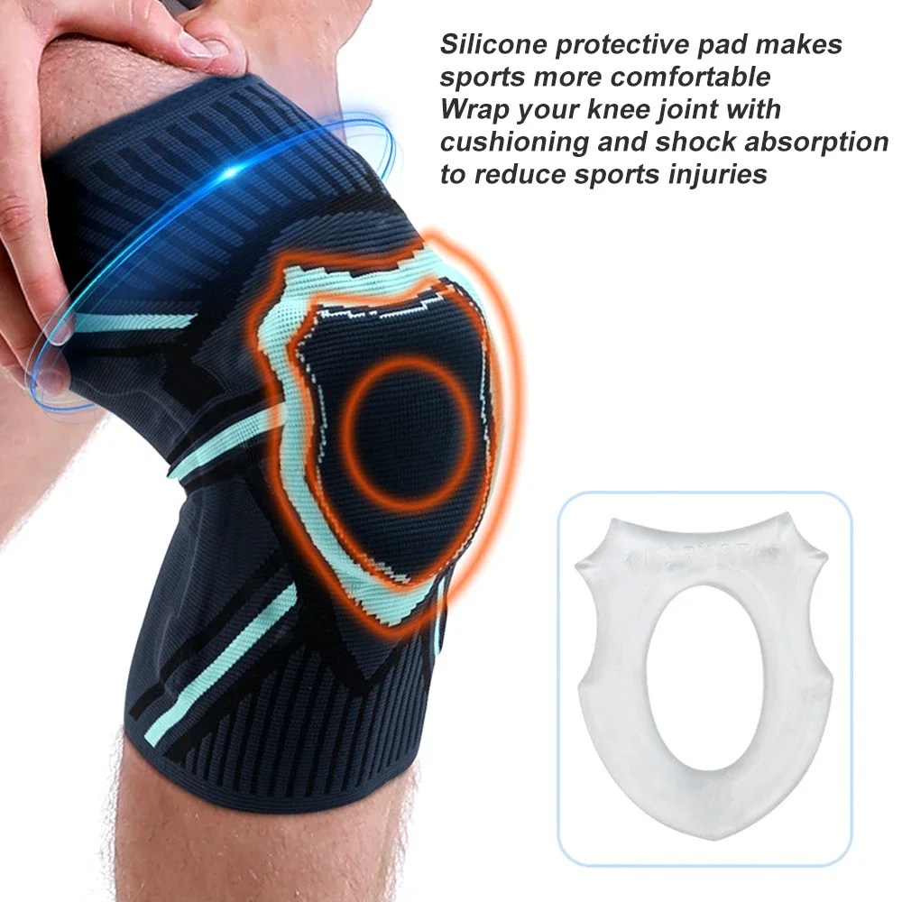 

1pc Knee Brace for Women & Men, Compression Knee Sleeve with Patella Gel Pad & Side Stabilizers, for Meniscus Tear, Joint Pain
