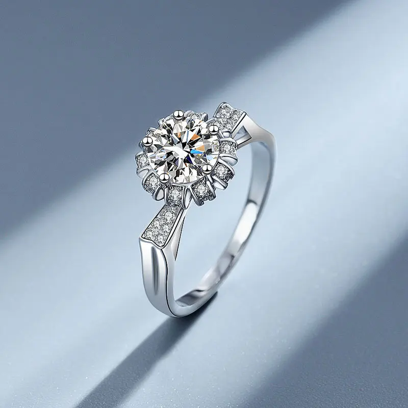 

Кольцо с котенком, женское кольцо с муассанитом 1 карат, платина PT950 - платиновое кольцо с котенком 1 карат, символ милого исцеления, идеальный подарок для начинающих