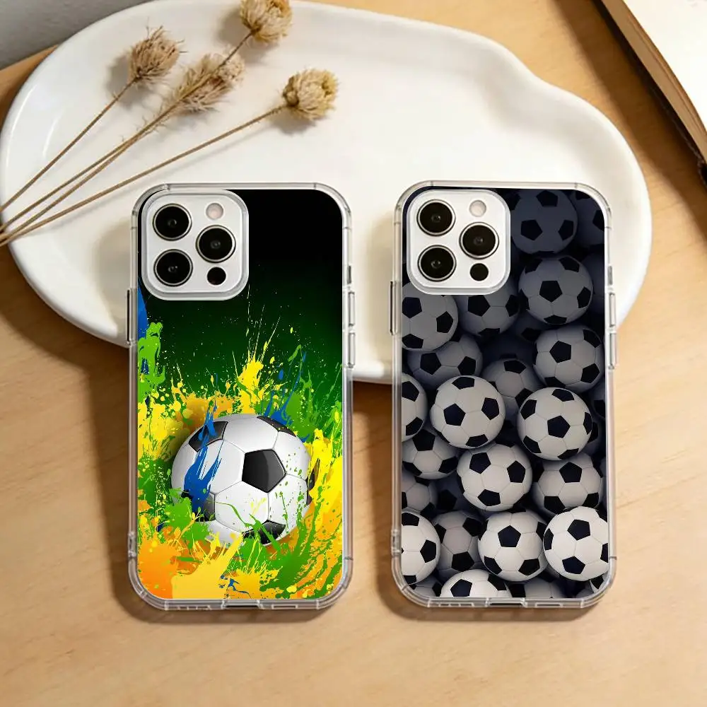 Cool F-Football photo  Phone Case For iPhone 17 16 15 14 13 12 11 Mini Pro Max Plus Transparent Cover