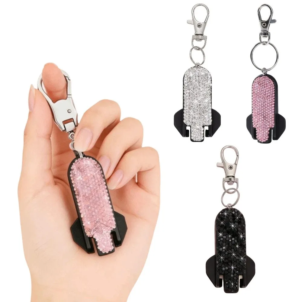 Gift 2 in 1 Beverage Bottle Opener Bling Creative Bottle Opener Keychain Practical Simple Rhinestone Beer Opener Home Bar