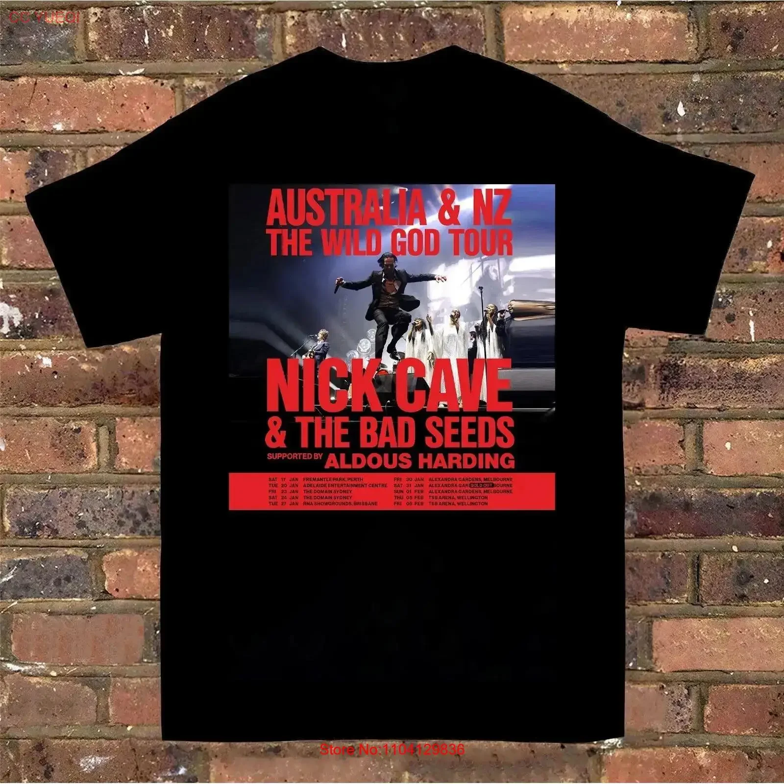 Футболка Nick Cave and the Bad Seeds 2026 Wild God Tour, размеры S-4XL, винтажная, с эффектом потертости, модная, дышащая, для повседневной носки, с графическим принтом