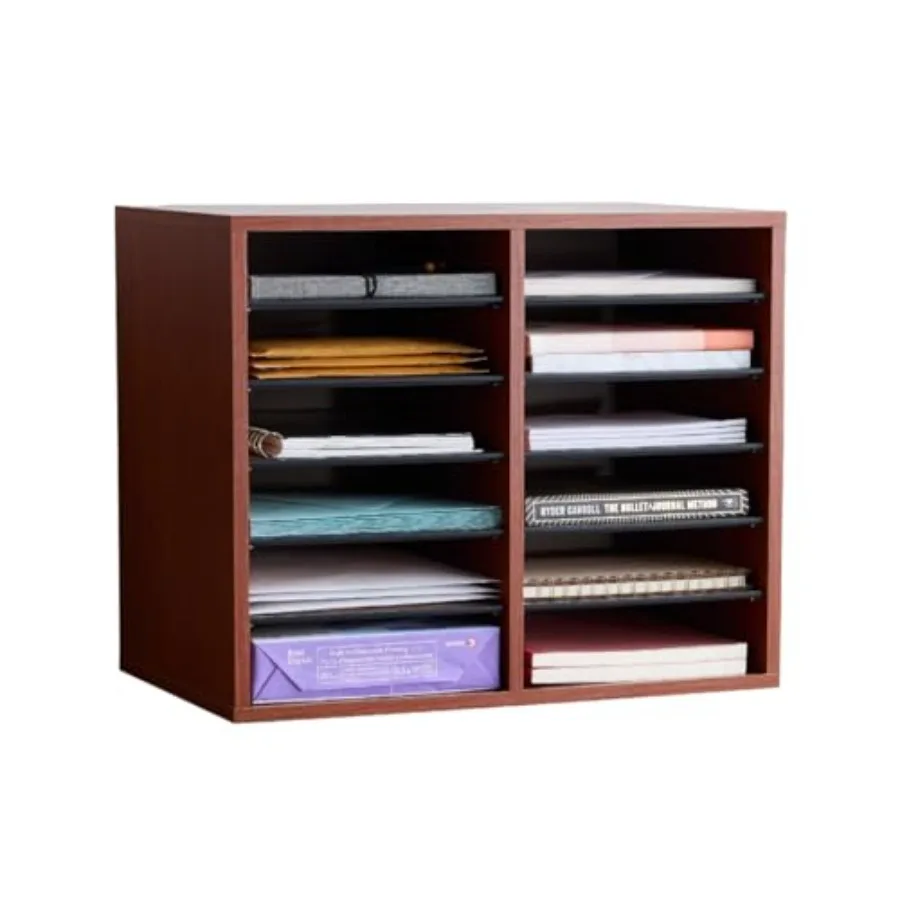

Literature Organizer, s, Office and Classroom Mailbox with Adjustable Shelves, Wood Paper and Mail Sorter