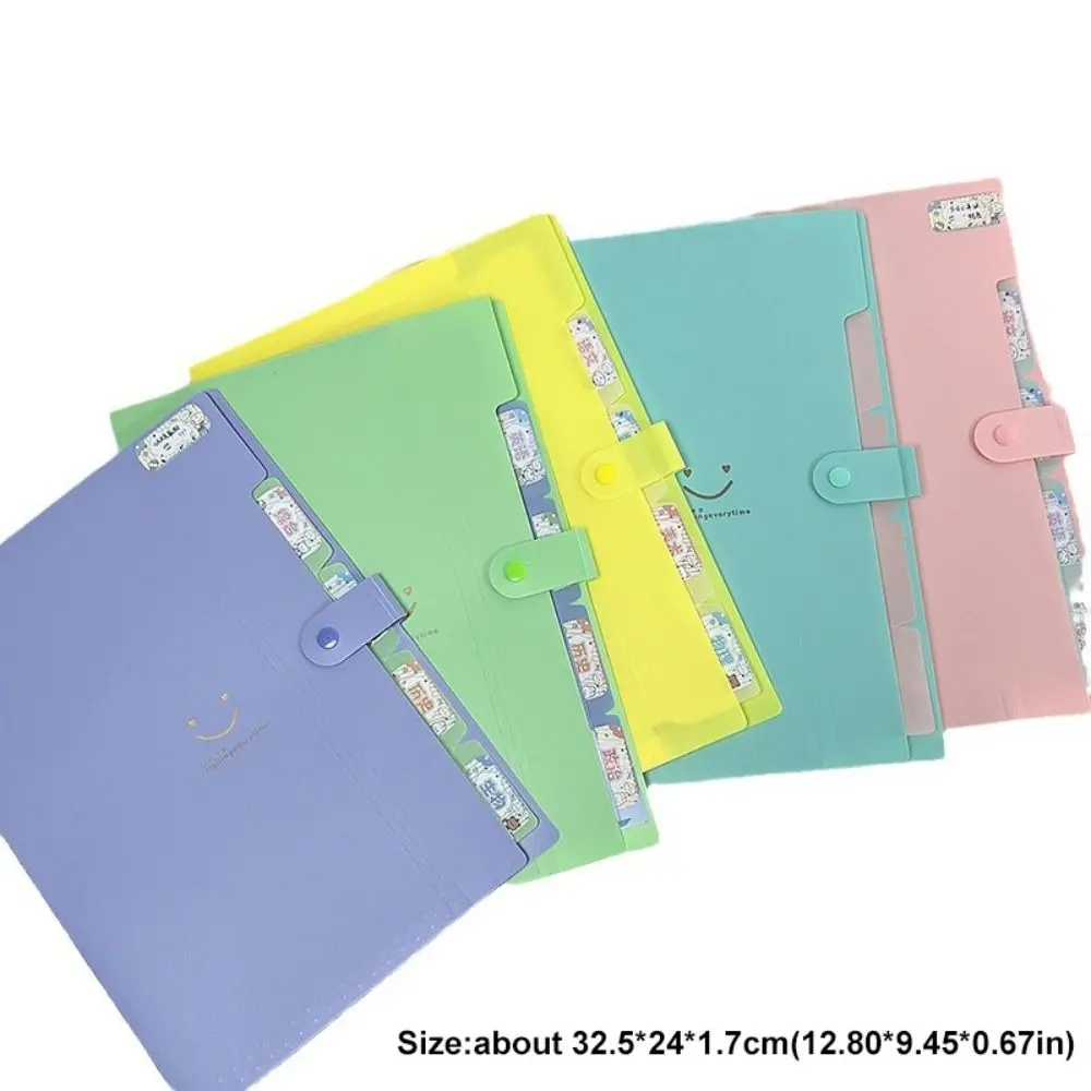 Borsa per documenti espandibile portatile semplice Cartella di file A4 impermeabile di grande capacità Borsa per archivi per PC con sorriso