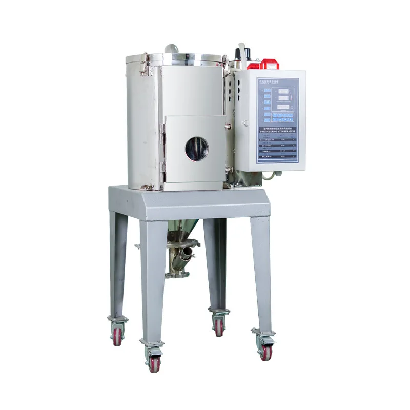 The plastic drying machine comes equipped with the plastic pellet dryer as well as the hopper dryer.