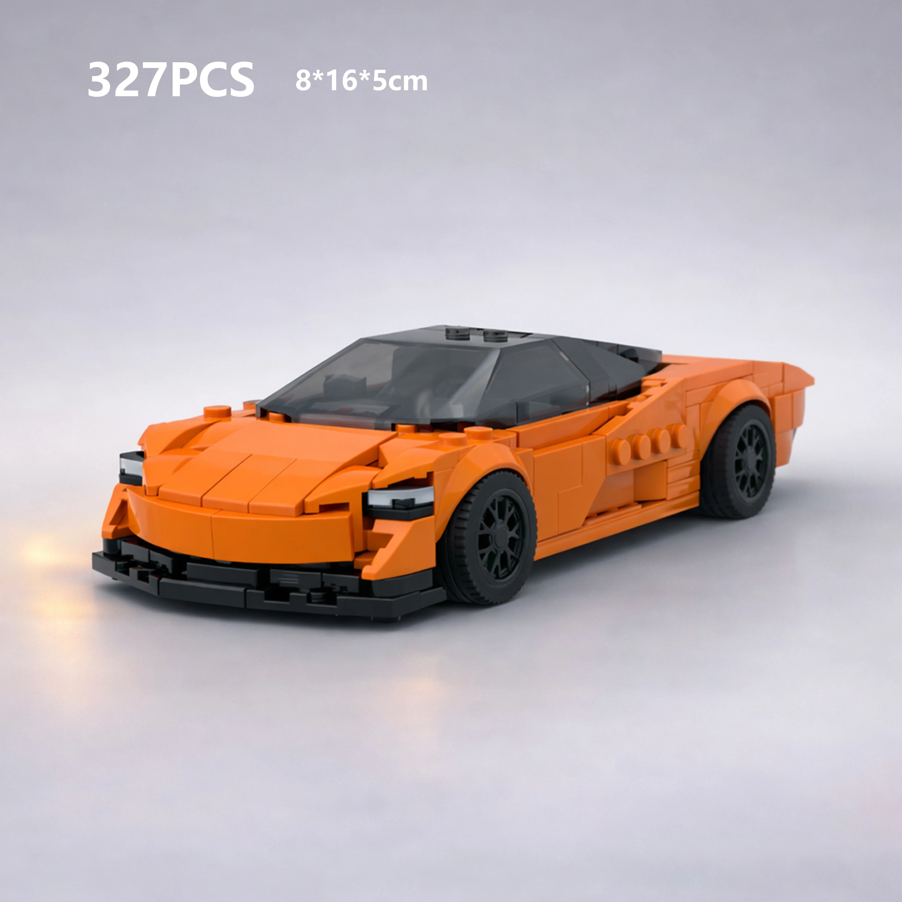 MOC Speed Tail Racing Car 8 Stud Wide Small Bricks Building Blocks Model DIY Assembly Toy Gift Wholesale