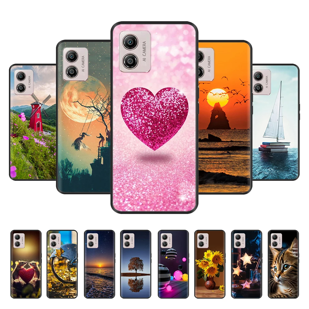 E13 Case For Motorola Moto E13 Cute Fashion Cartoon Cover Soft Silicone Phone Cases For Moto E13 MotoE13 E 13 Fundas Protective