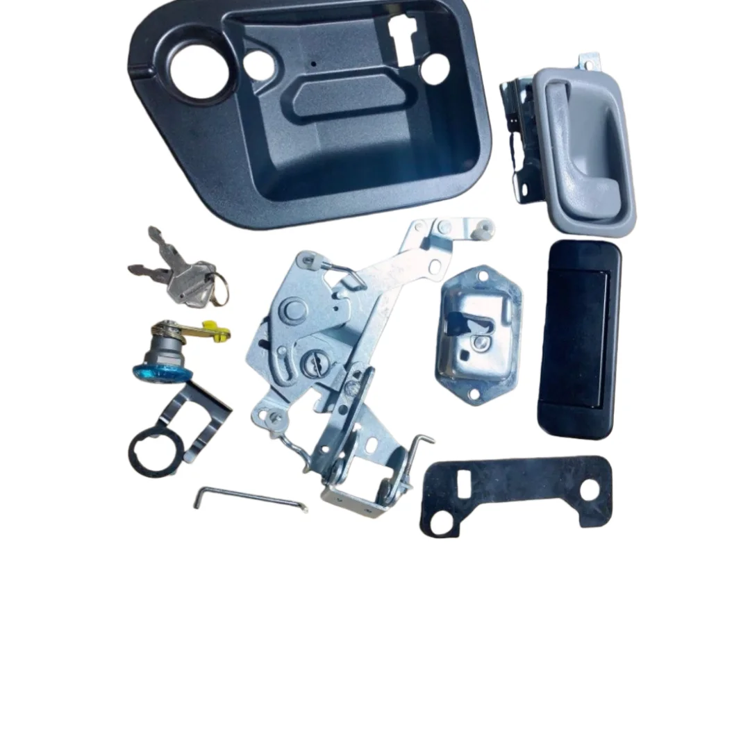 

For Kobelco SK60-8 Cab Door Lock Assembly Bar-8 Lock Block Door Handle Lock Cylinder New Style Excavator Parts