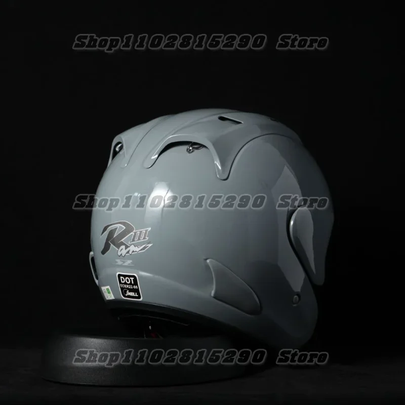 Ram3 Bright Gray Half Helmet Men and Women Motorcycle Off-Road Summer Helmet Downhill Racing Mountain Cross Casco Capacete