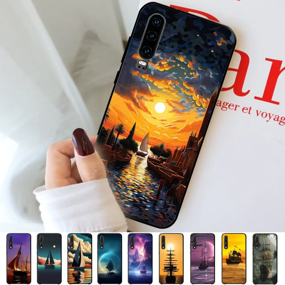 Boat Voyage ship Phone Case For Redmi 8 9 10 pocoX3 pro for Samsung Note 10 20 for Huawei Mate 20 30 40 50 lite