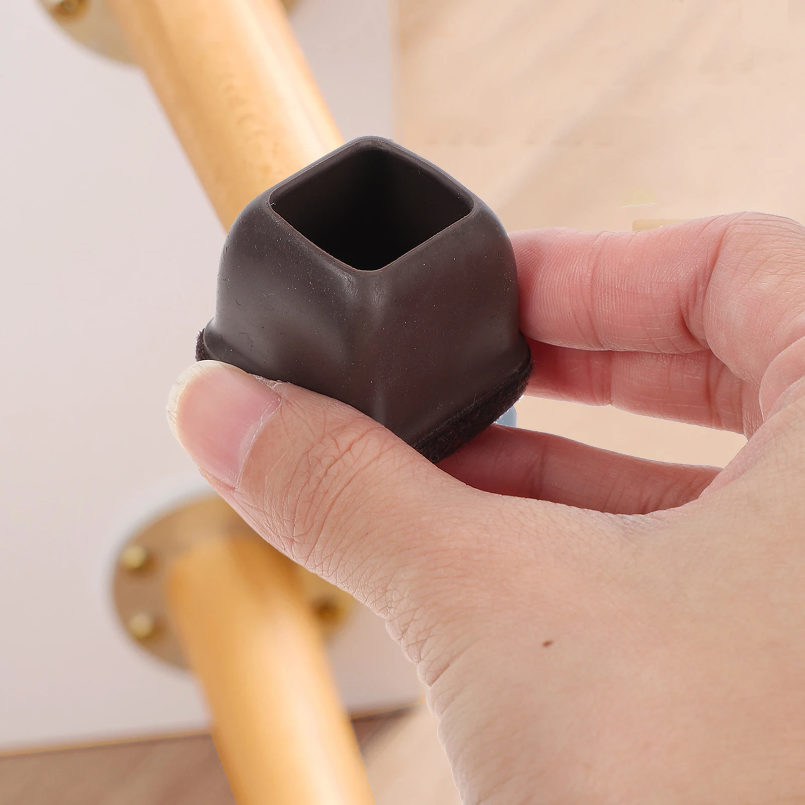 

8Pcs Table Leg Protector Mats Anti-Slip Chair Foot Cover for Floors Scratch Resistant Wearproof No Tools Required Quick