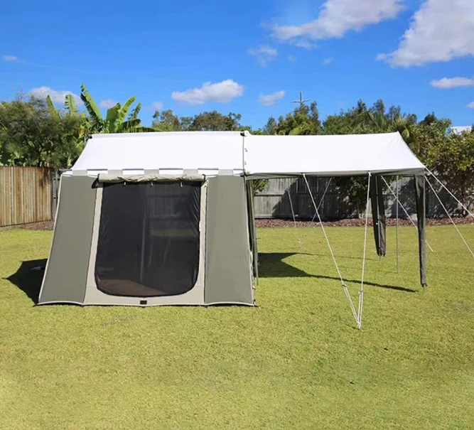 Canvas glamping tent luxury camping tent big space cabin tent for family