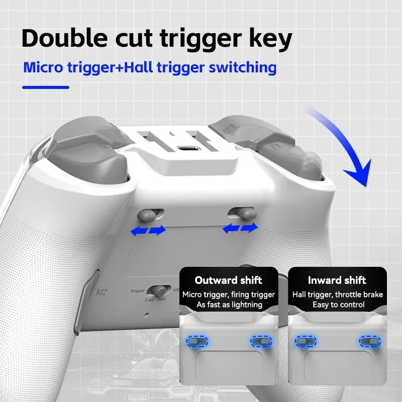 New Z04 Wireless BT Game Controller Six-axis Gyroscope Hall Joystick Gamepad for Android/IOS/PC/Switch With Charging Dock