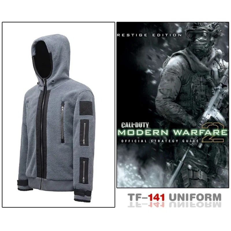 

l2025l New Cosplay Call of Duty 6 Cosplay Clothing Same Jacket Tf141 Team Uniform Ghost Combat Suit Ghost Jacket Hoodies Top Clo