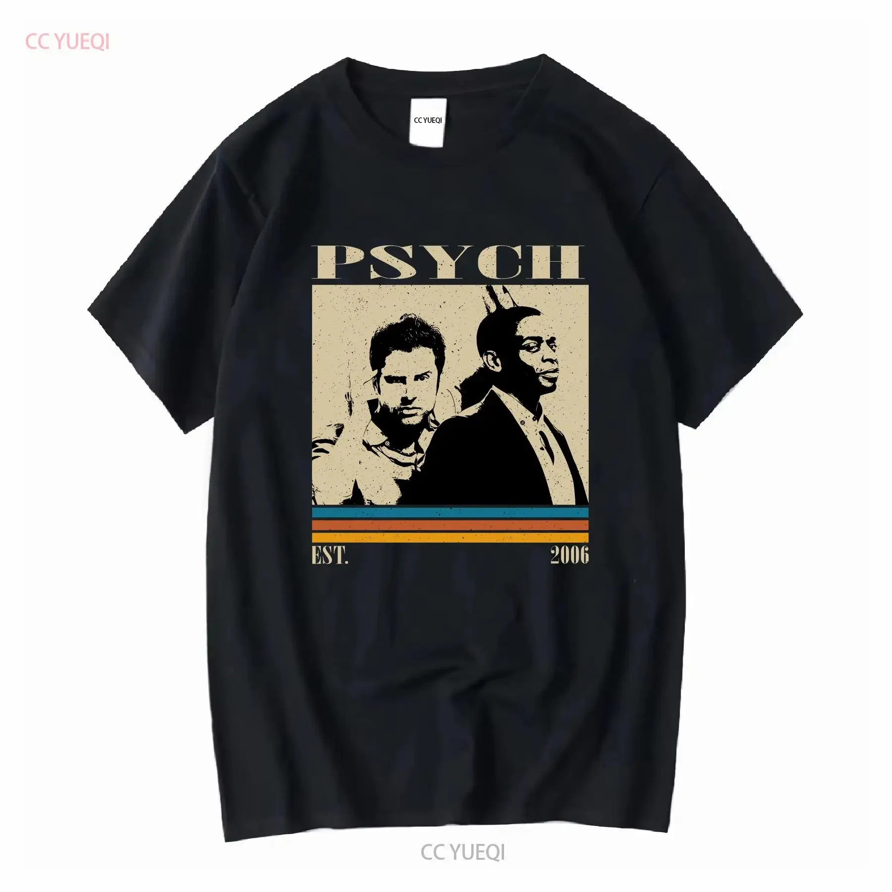Psych T Shirt Tv Series Film Movie Vintage Retro s for him long or short sleeves vintage Washed Unisex streetwear fashion Soft