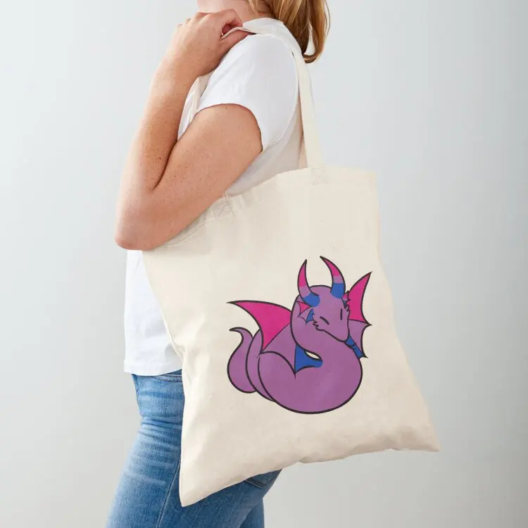 bisexual pride dragon Tote Bag large size bags shopper bag woman hand bag