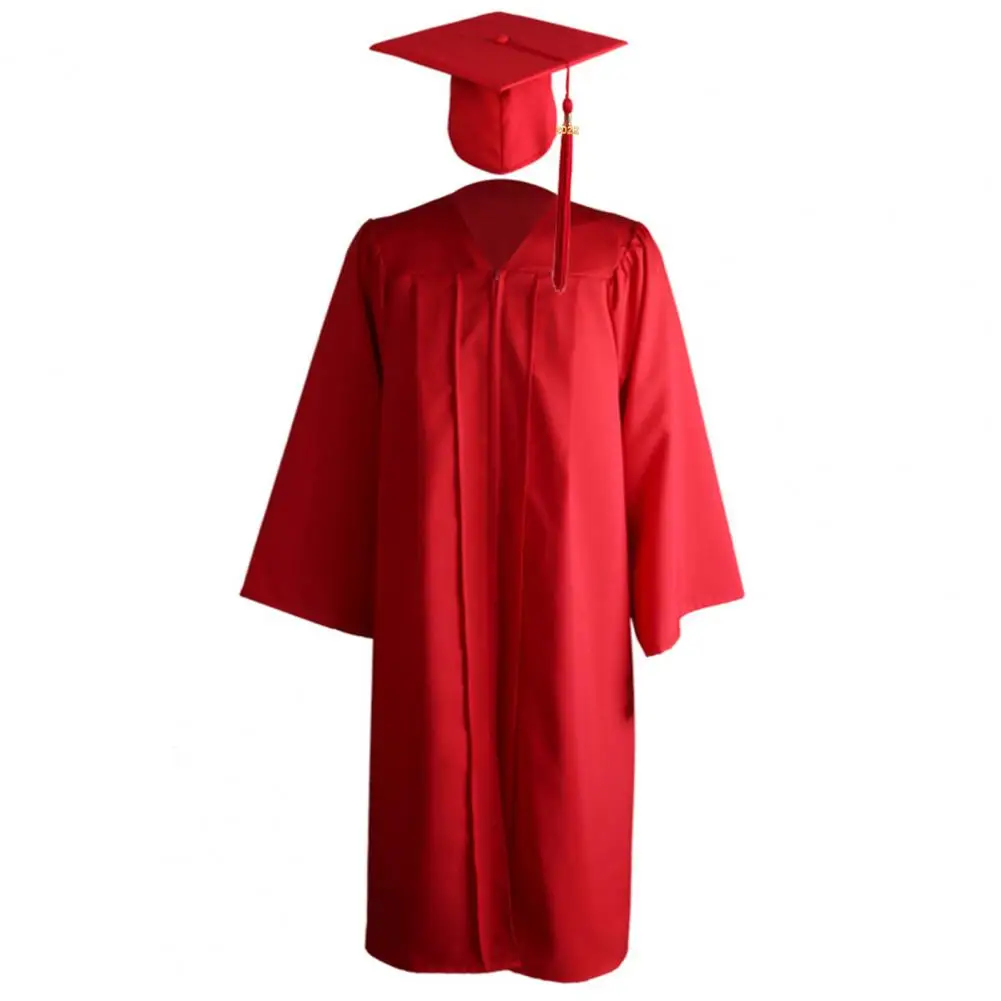 Adult Academic Robe Set Graduation Tassel Unisex Commencement Mortarboard Set School Uniform