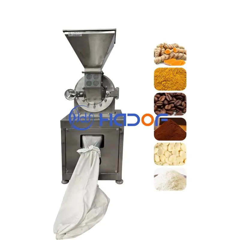 Automatic Stainless Steel Turmeric & Ginger Grinding Machine Dry Spice Grinder 500kg/h Capacity 1 Year Warranty