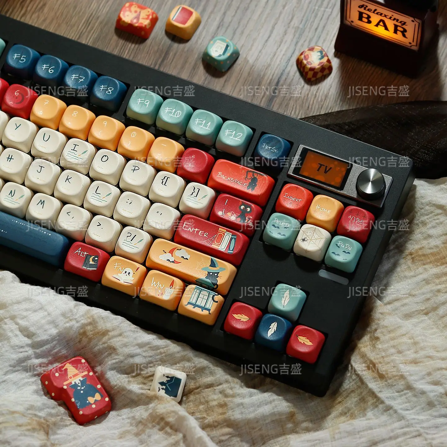 

MOA high keycap mechanical keyboard rounded retro william castle pbt five-sided sublimation custom split