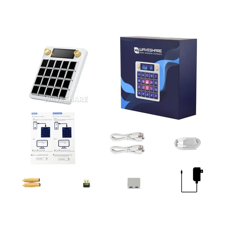 Многофункциональная панель голосового управления AI MK20, встроенные механические макро-клавиши с ЖК-дисплеем 20 × 0,85 дюйма и дополнительный экран 2,8 дюйма