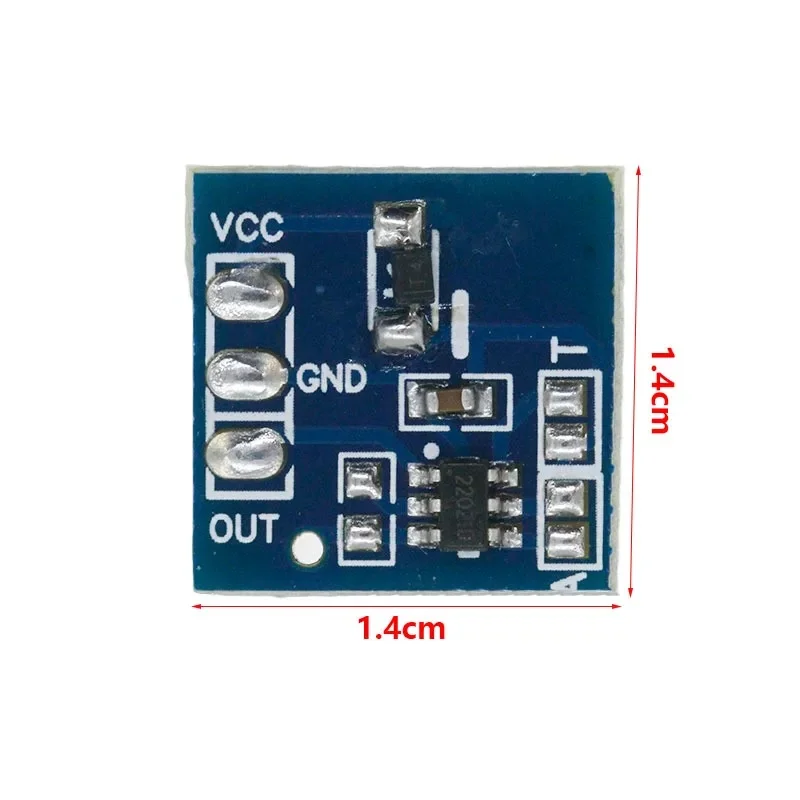 5PCS Touch button module capacitive switch weldable spring self-locking jog mode TTP223